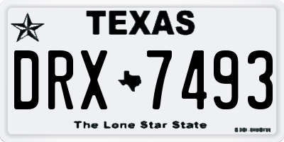 TX license plate DRX7493