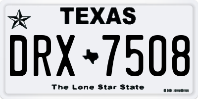TX license plate DRX7508