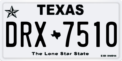 TX license plate DRX7510