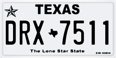 TX license plate DRX7511