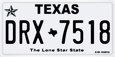 TX license plate DRX7518