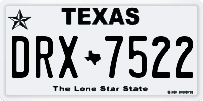 TX license plate DRX7522