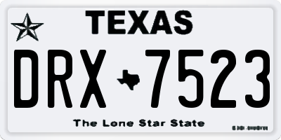TX license plate DRX7523