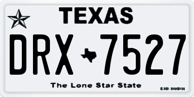 TX license plate DRX7527