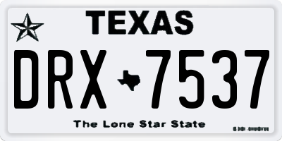 TX license plate DRX7537