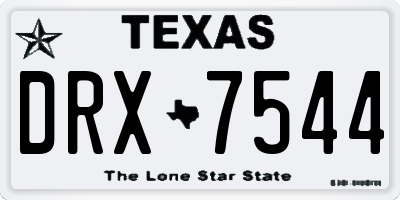 TX license plate DRX7544