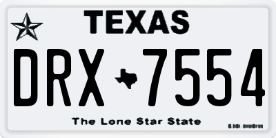 TX license plate DRX7554