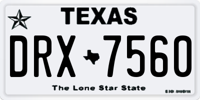 TX license plate DRX7560
