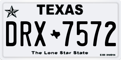 TX license plate DRX7572