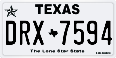 TX license plate DRX7594