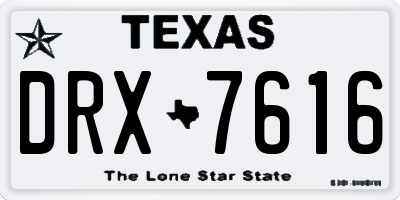 TX license plate DRX7616