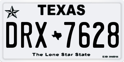 TX license plate DRX7628