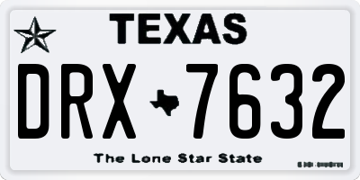 TX license plate DRX7632