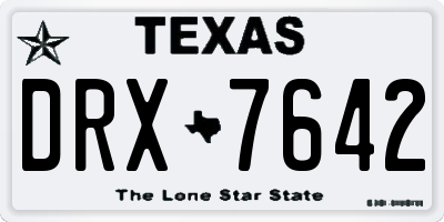 TX license plate DRX7642