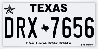 TX license plate DRX7656