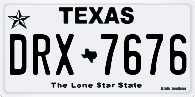TX license plate DRX7676