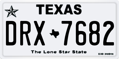 TX license plate DRX7682