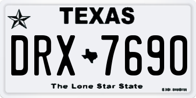 TX license plate DRX7690