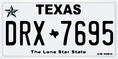 TX license plate DRX7695