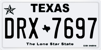 TX license plate DRX7697