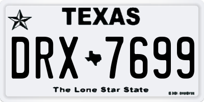 TX license plate DRX7699