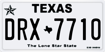 TX license plate DRX7710