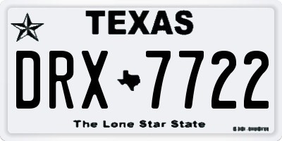 TX license plate DRX7722