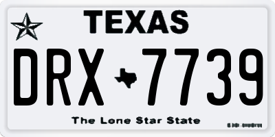 TX license plate DRX7739