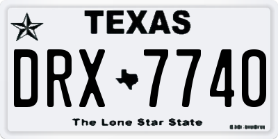 TX license plate DRX7740
