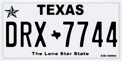 TX license plate DRX7744