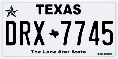 TX license plate DRX7745