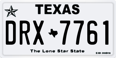 TX license plate DRX7761