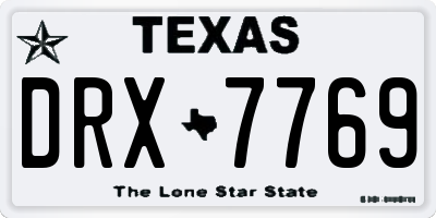 TX license plate DRX7769