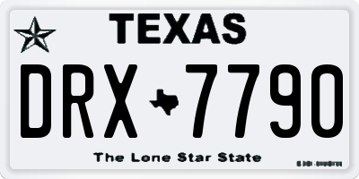 TX license plate DRX7790