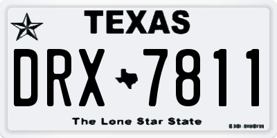 TX license plate DRX7811