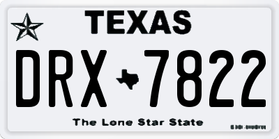 TX license plate DRX7822