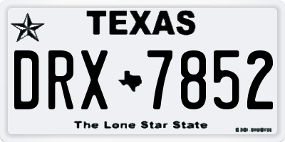 TX license plate DRX7852