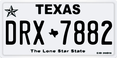 TX license plate DRX7882