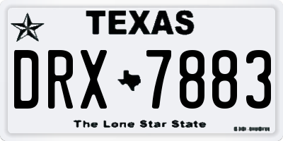 TX license plate DRX7883