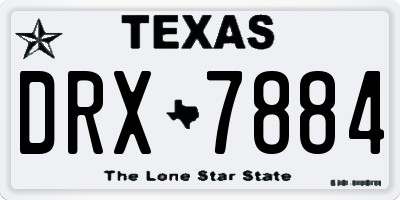 TX license plate DRX7884