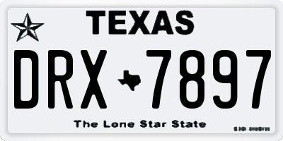TX license plate DRX7897