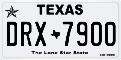 TX license plate DRX7900