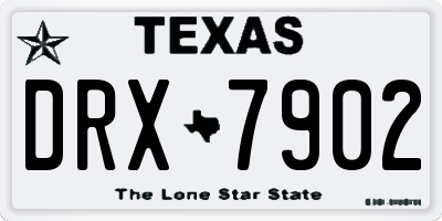 TX license plate DRX7902