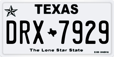 TX license plate DRX7929