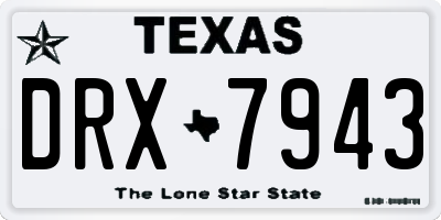 TX license plate DRX7943