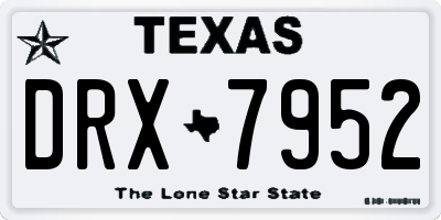 TX license plate DRX7952