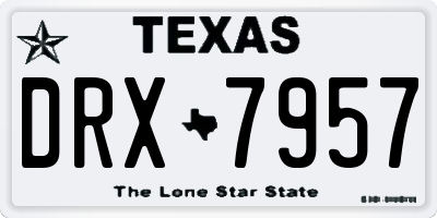 TX license plate DRX7957