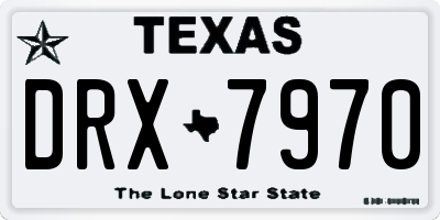 TX license plate DRX7970