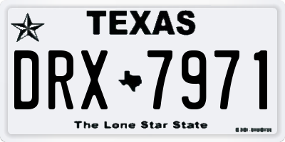 TX license plate DRX7971