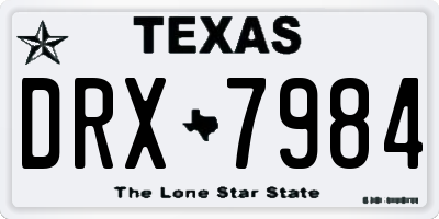 TX license plate DRX7984